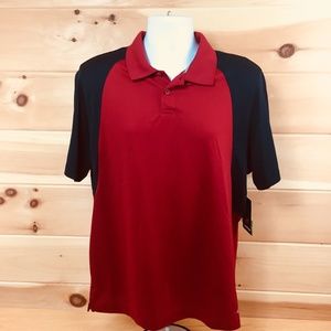 NordicTrack Athletic Fit Polo Red Black Large